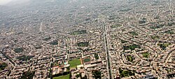 Aerial view of the Santiago de Surco middle class gated community of Lima, Peru