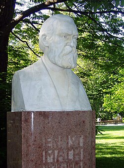 Bust of Mach in the Rathauspark (City Hall Park) in Vienna, Austria