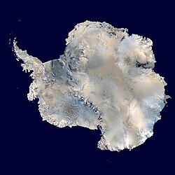 A 2002 satellite composite image of Antarctica
