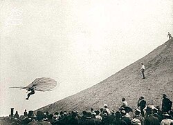 Otto Lilienthal in flight