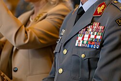 A Portuguese Army general wearing ribbon bars