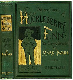 1884 cover of Adventures of Huckleberry Finn
