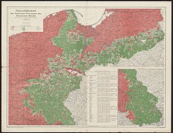 Nationality map of the eastern provinces of Prussia (1910 census)