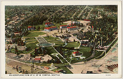 Aerial view of campus, c. 1922
