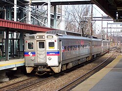 A SEPTA Silverliner IV at Fern Rock Transit Center in the Fern Rock section of Philadelphia