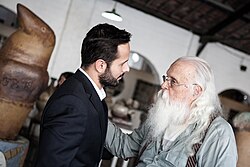 Marcelo Calero and the artist Francisco Brennand.