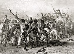 Battle between insurgent slaves and Napoleonic troops during the Haitian Revolution (1791–1804)
