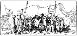German cartoon from 1834 poking fun at the microscopic size of Schaumburg-Lippe by exaggeration, before the Zollverein