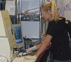 An agronomist mapping a plant genome