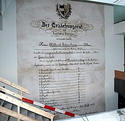 Einstein's matriculation grades in 1896