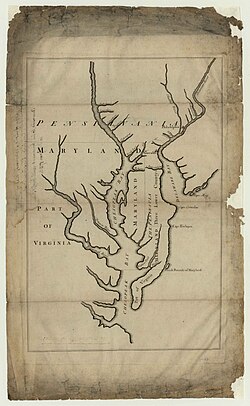A 1732 map of Maryland[28]