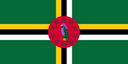 The flag of Dominica prominently features the Sisserou Parrot, its national bird.