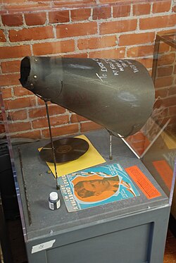 Vallée megaphone crafted in between shows at the New York Palace in May 1929