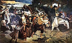 Exodus from the town of Caracas 1814