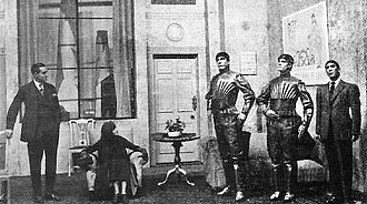 The word "robot" itself was coined by Karel Čapek in his 1921 play R.U.R., the title standing for "Rossum's Universal Robots".