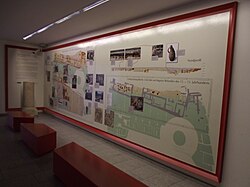Permanent exhibition in a German multi-storey car park, explaining the archaeological discoveries made during the construction of this building
