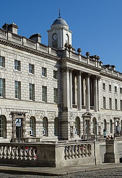 Somerset House – showing the East Wing, a part of the Strand Campus, which houses the Dickson Poon School of Law.