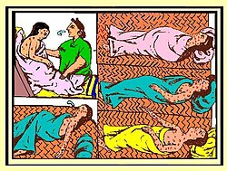 Aztecs dying of smallpox (Florentine Codex, 1540–1585)