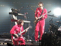 Weezer performing in Arizona in October 2008