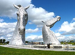 The Kelpies, a major attraction in Falkirk