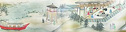 Japanese merchant pays tribute to the governor of Quảng Nam at Governor palace in Hoi An, 17th century.