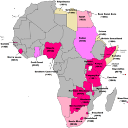 British decolonisation in Africa.