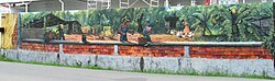 Trompe-l'œil mural at the Carrefour Suzini