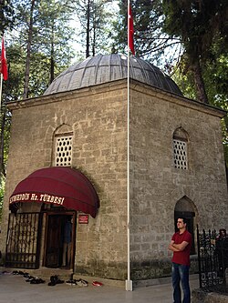 The tomb of Akshamsaddin (Turkish: Ak Şemsettin) (1389-1459) in Göynük; an influential Ottoman religious scholar.