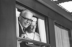 Farewell at Cologne station, 1974