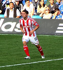 Owen playing for Stoke City in a Premier League match on 22 September 2012 against Chelsea