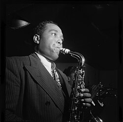 Charlie Parker, leader of the bebop revolution, 1947