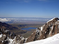 La Paz gets its main water supply from nearby lakes fed by the glaciers of the Andes Mountains