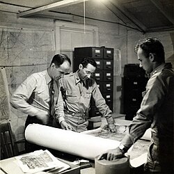 Shockley (left) during his years in military research