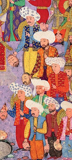 Kurds visiting Lala Mustafa Pasha, in 1581. Nusretname