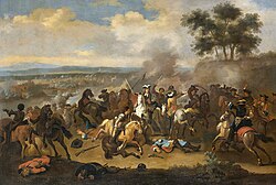 Battle of the Boyne between James II and William III, 11 July 1690 by Huchtenburg