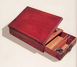 The portable writing desk on which Jefferson drafted the Declaration of Independence