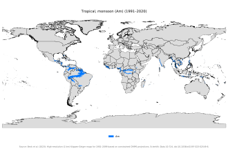Tropical monsoon climate region