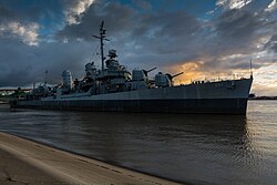 USS Kidd, located downtown on the river, is part of the Louisiana Naval Museum.