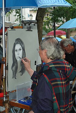 Street artist, Place du Tertre, Paris