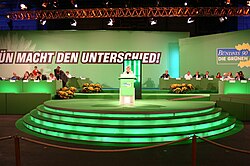 Federal party convention in Oldenburg; Renate Künast speaking (2005)