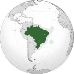 Map showing Brazil