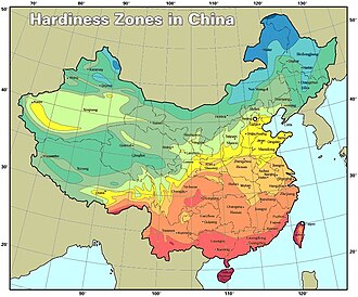 Hardiness zones in China