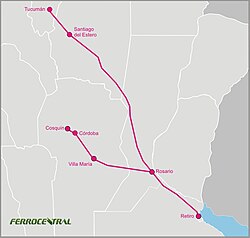 Map with services operated.