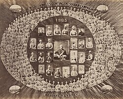 Composite photographic portrait of the New South Wales Contingent, Sudan Campaign, 1885,