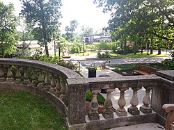 The campus from the porch of Edgerstoune