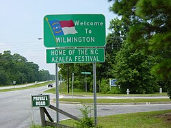 "Welcome to Wilmington" sign