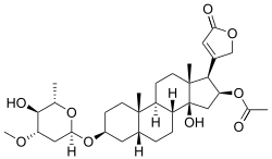 Oleandrin, one of the toxins present in oleander