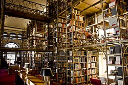 The A.D. White Reading Room in Uris Library, which contains much of the 30,000-volume collection donated to the university by its co-founder and first president