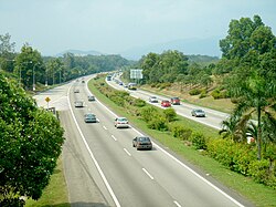The North–South Expressway in the west coast of Peninsular Malaysia
