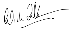 The signature of King Willem-Alexander of the Netherlands